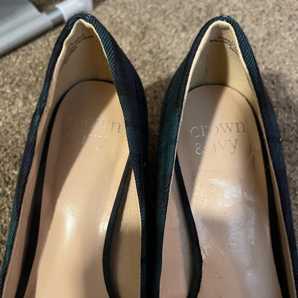Blue and green plaid pump - Picture 5 of 6